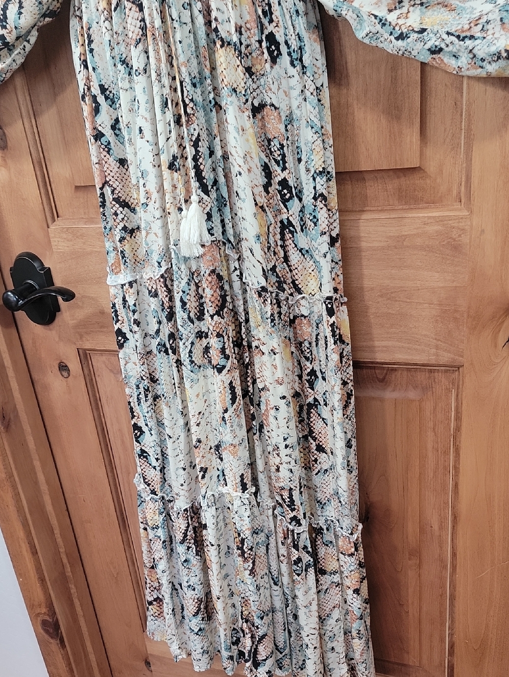 Lascana Pastel Reptile Print Maxi Dresss - Picture 5 of 16